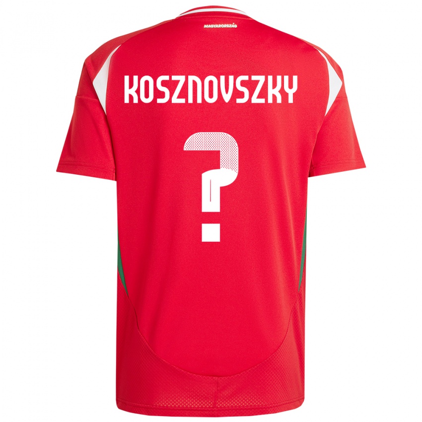 Criança Camisola Hungria Márk Kosznovszky #0 Vermelho Principal 24-26 Camisa Brasil