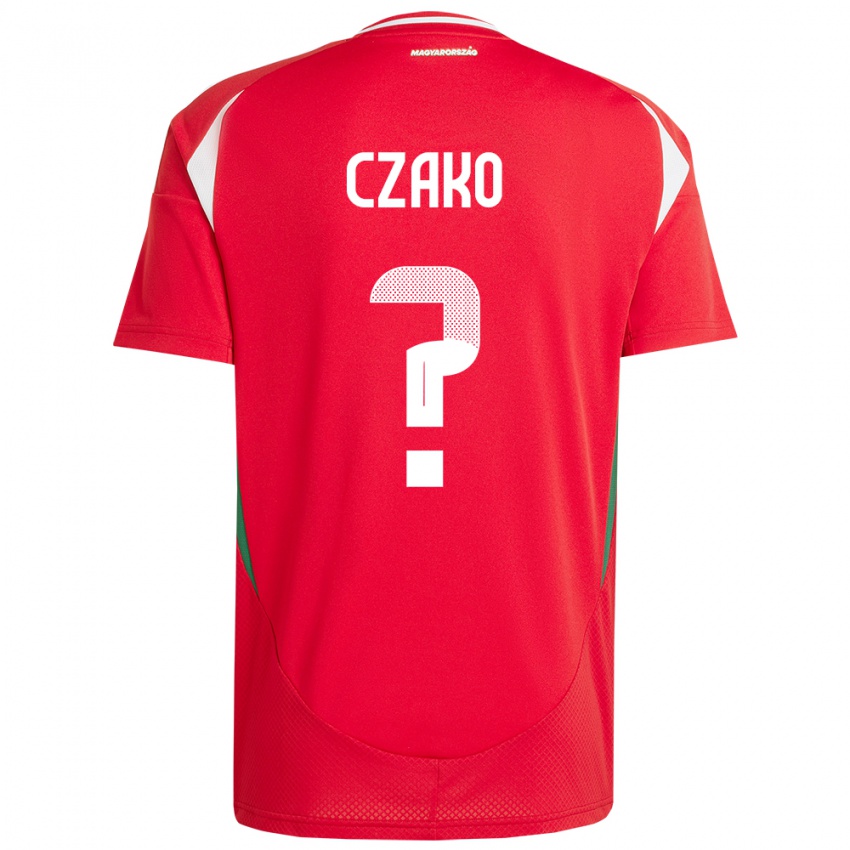 Criança Camisola Hungria Milán Czakó #0 Vermelho Principal 24-26 Camisa Brasil