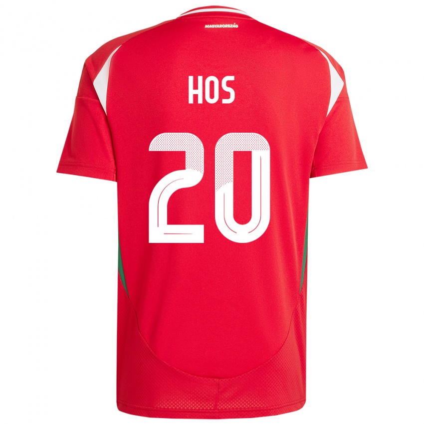 Criança Camisola Hungria Zsombor Hős #20 Vermelho Principal 24-26 Camisa Brasil