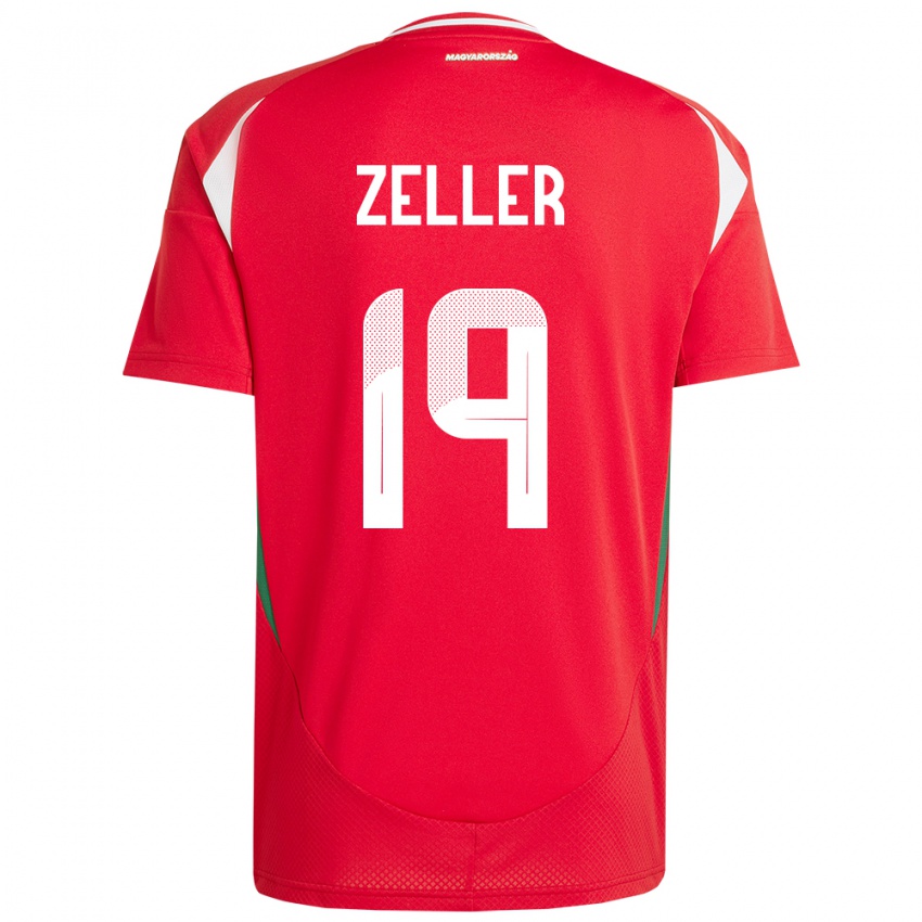 Criança Camisola Hungria Dóra Zeller #19 Vermelho Principal 24-26 Camisa Brasil