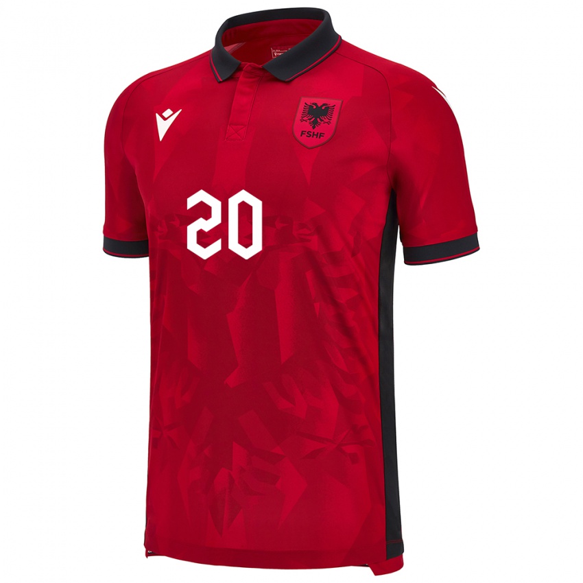 Criança Camisola Albânia Bora Fucia #20 Vermelho Principal 24-26 Camisa Brasil