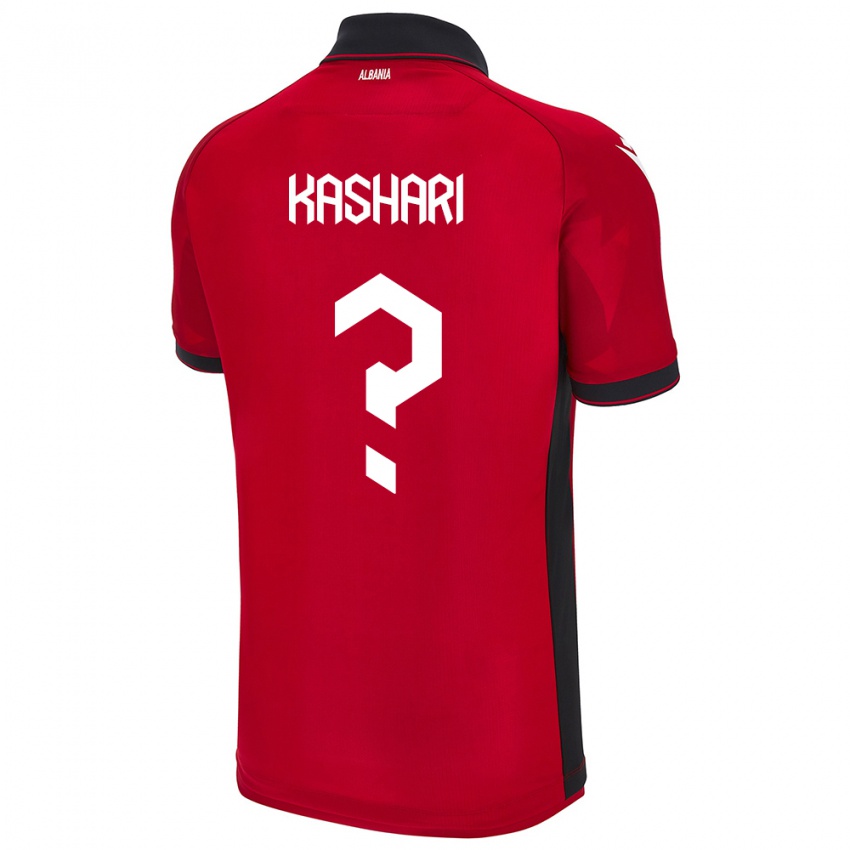 Criança Camisola Albânia Klaus Kashari #0 Vermelho Principal 24-26 Camisa Brasil