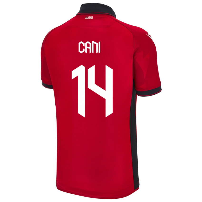 Criança Camisola Albânia Gabrian Cani #14 Vermelho Principal 24-26 Camisa Brasil