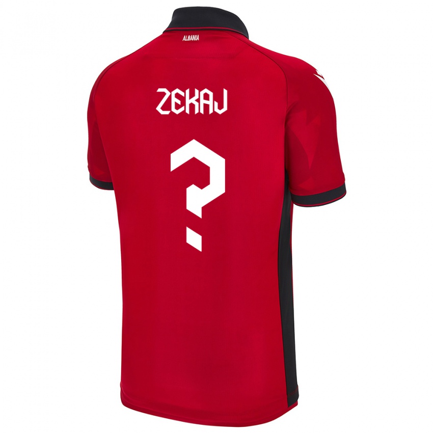 Criança Camisola Albânia Alvin Zekaj #0 Vermelho Principal 24-26 Camisa Brasil