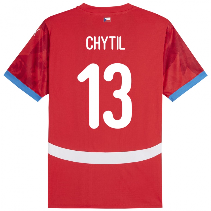 Criança Camisola República Checa Mojmir Chytil #13 Vermelho Principal 24-26 Camisa Brasil