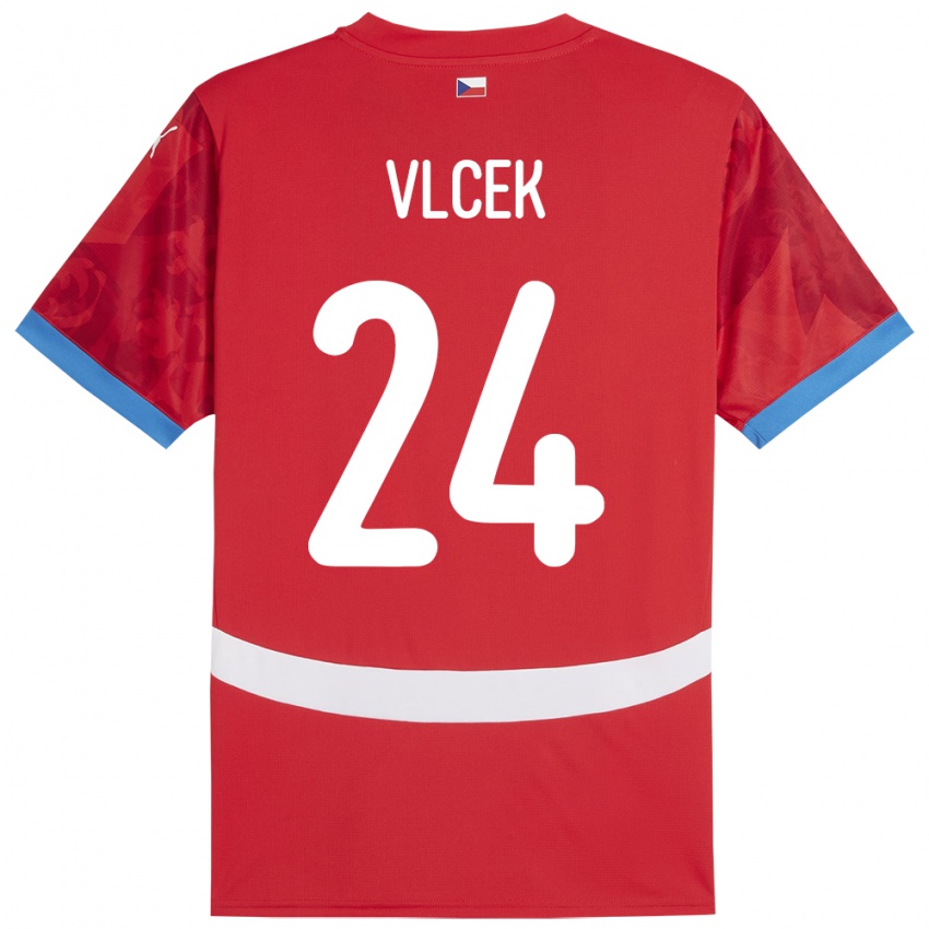 Criança Camisola República Checa Tomas Vlcek #24 Vermelho Principal 24-26 Camisa Brasil