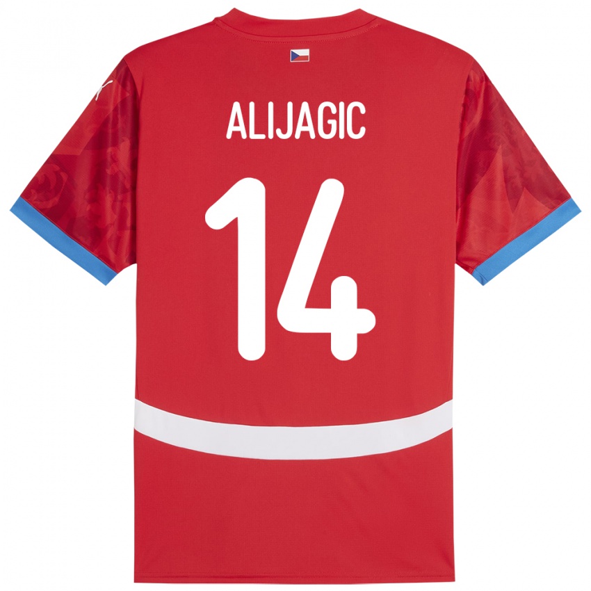 Criança Camisola República Checa Denis Alijagic #14 Vermelho Principal 24-26 Camisa Brasil