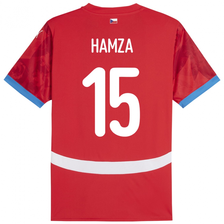 Criança Camisola República Checa Jiri Hamza #15 Vermelho Principal 24-26 Camisa Brasil