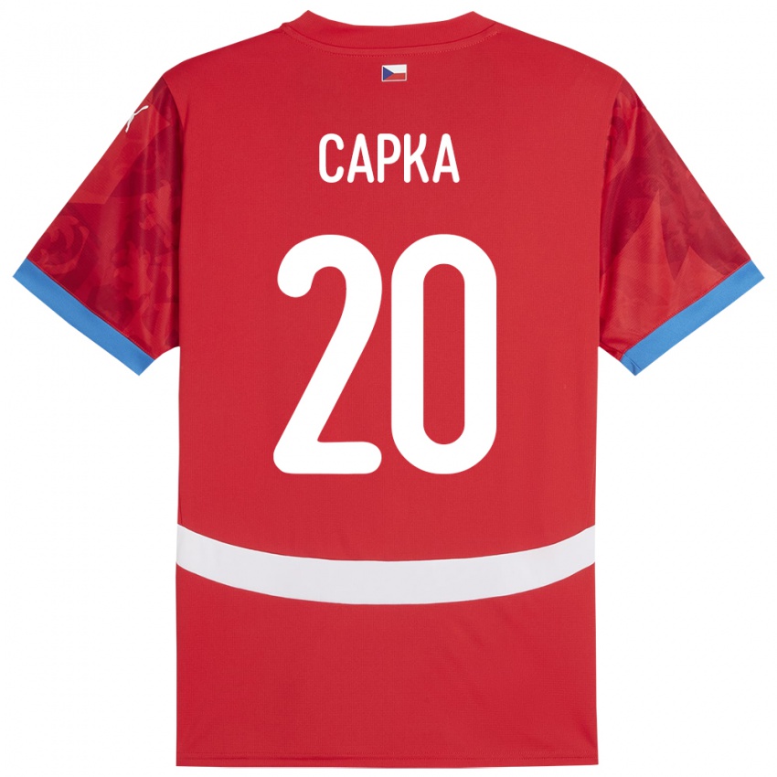 Criança Camisola República Checa Filip Capka #20 Vermelho Principal 24-26 Camisa Brasil