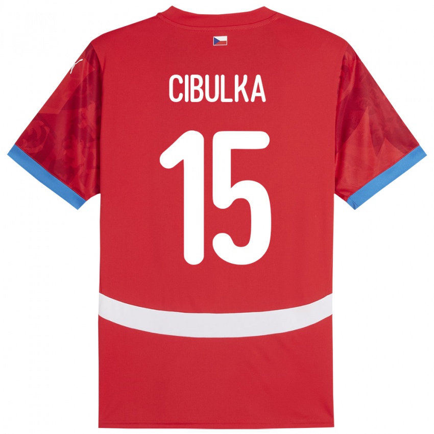 Criança Camisola República Checa Oskar Cibulka #15 Vermelho Principal 24-26 Camisa Brasil