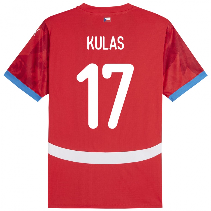 Criança Camisola República Checa Martin Kulas #17 Vermelho Principal 24-26 Camisa Brasil