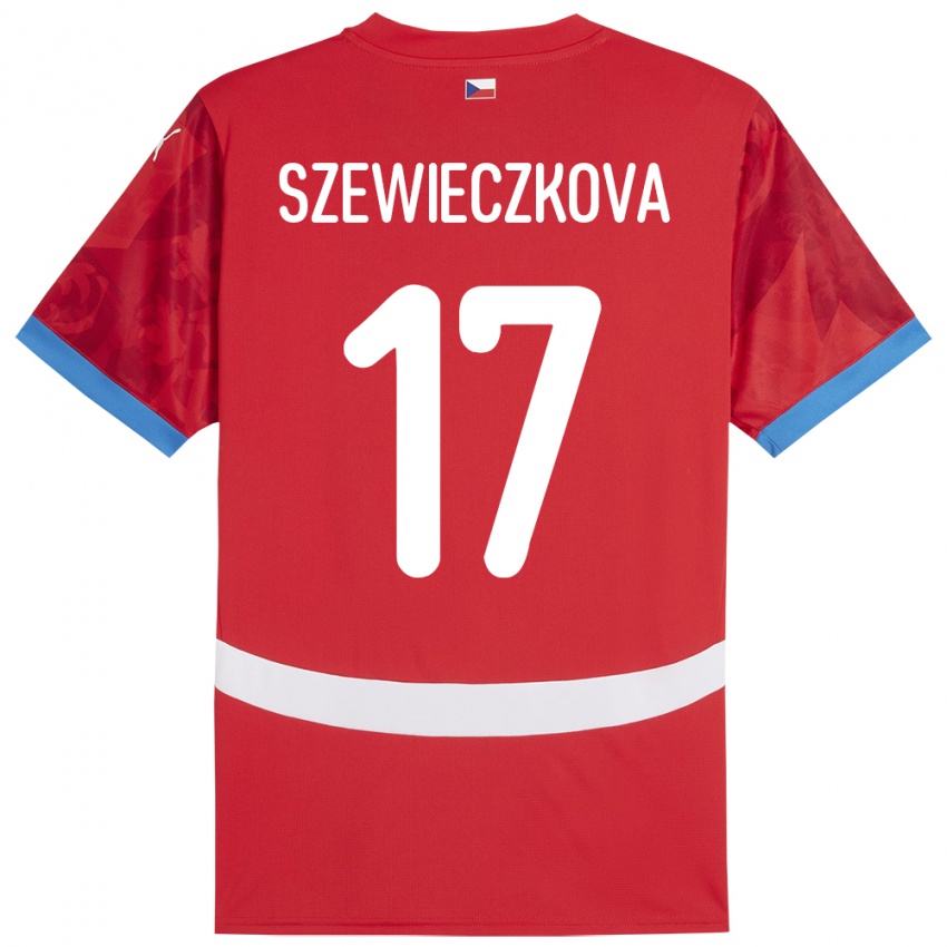 Criança Camisola República Checa Tereza Szewieczková #17 Vermelho Principal 24-26 Camisa Brasil