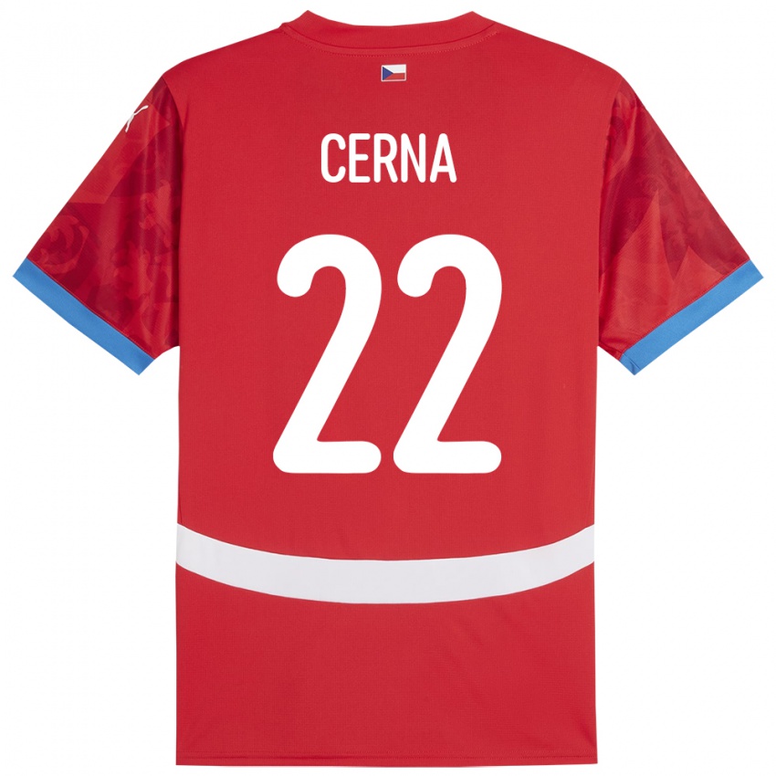 Criança Camisola República Checa Franny Černá #22 Vermelho Principal 24-26 Camisa Brasil