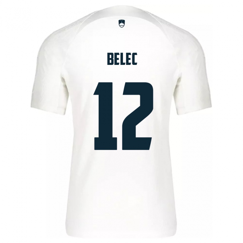 Criança Camisola Eslovênia Vid Belec #12 Branco Principal 24-26 Camisa Brasil