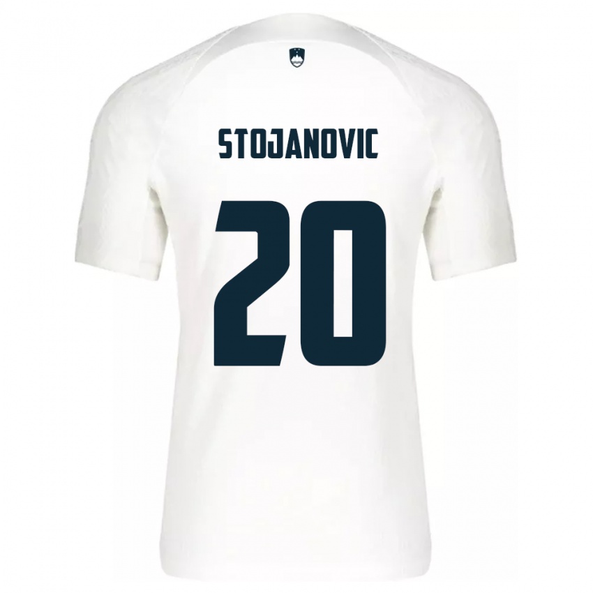 Criança Camisola Eslovênia Petar Stojanović #20 Branco Principal 24-26 Camisa Brasil