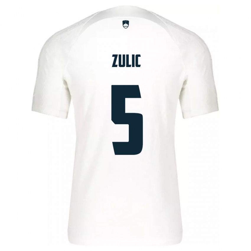 Criança Camisola Eslovênia Anel Zulic #5 Branco Principal 24-26 Camisa Brasil