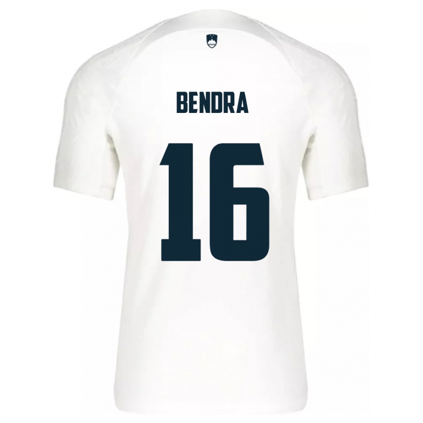 Criança Camisola Eslovênia Kristjan Bendra #16 Branco Principal 24-26 Camisa Brasil