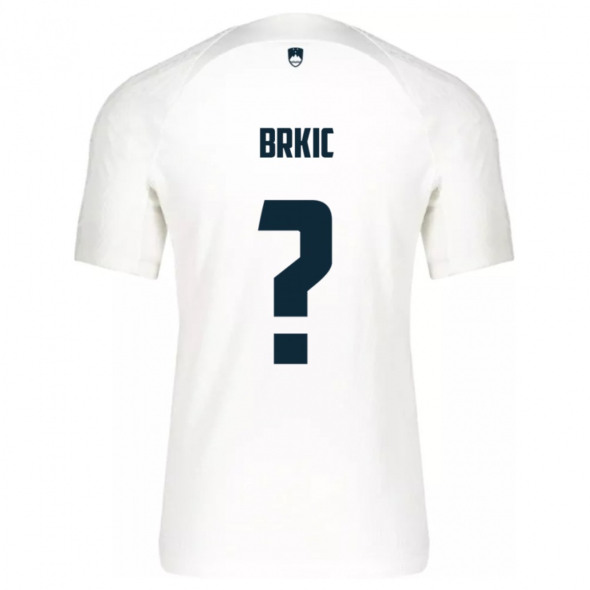 Criança Camisola Eslovênia Timotej Brkic #0 Branco Principal 24-26 Camisa Brasil