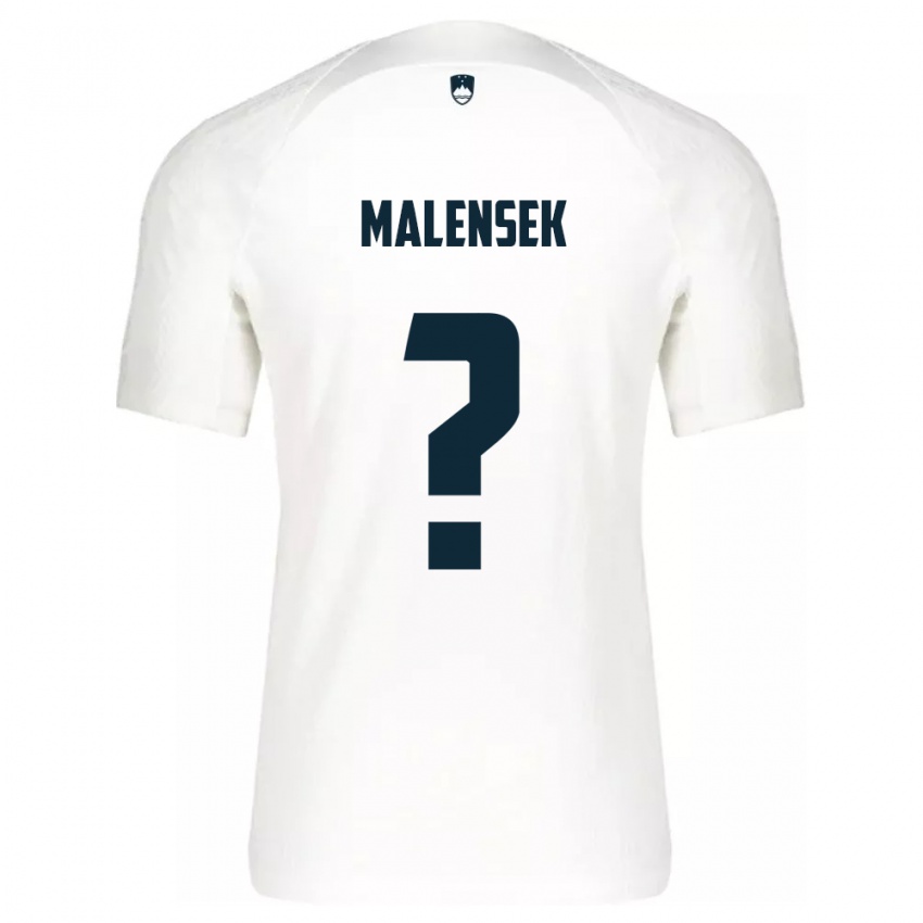 Criança Camisola Eslovênia Matej Malensek #0 Branco Principal 24-26 Camisa Brasil