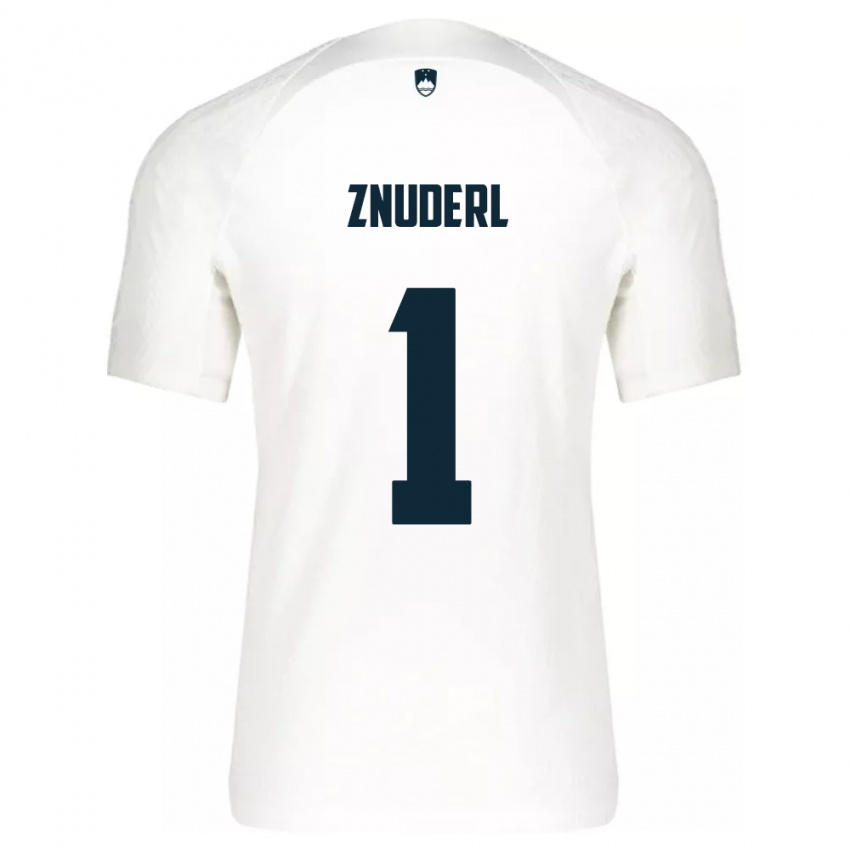 Criança Camisola Eslovênia Tai Znuderl #1 Branco Principal 24-26 Camisa Brasil