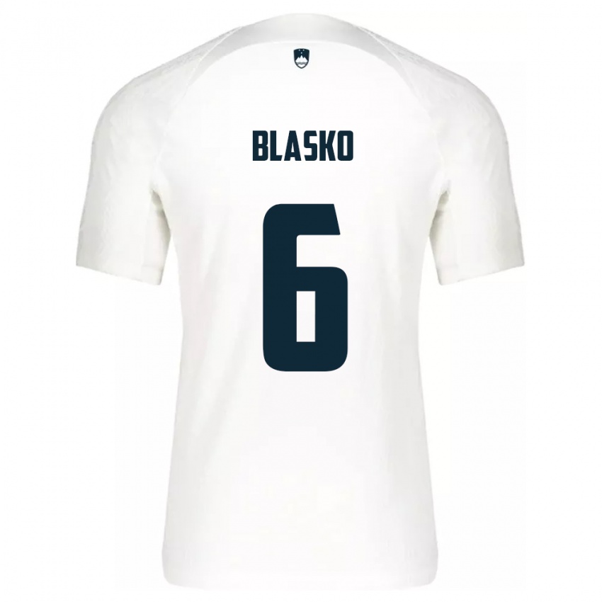 Criança Camisola Eslovênia Svit Blasko #6 Branco Principal 24-26 Camisa Brasil