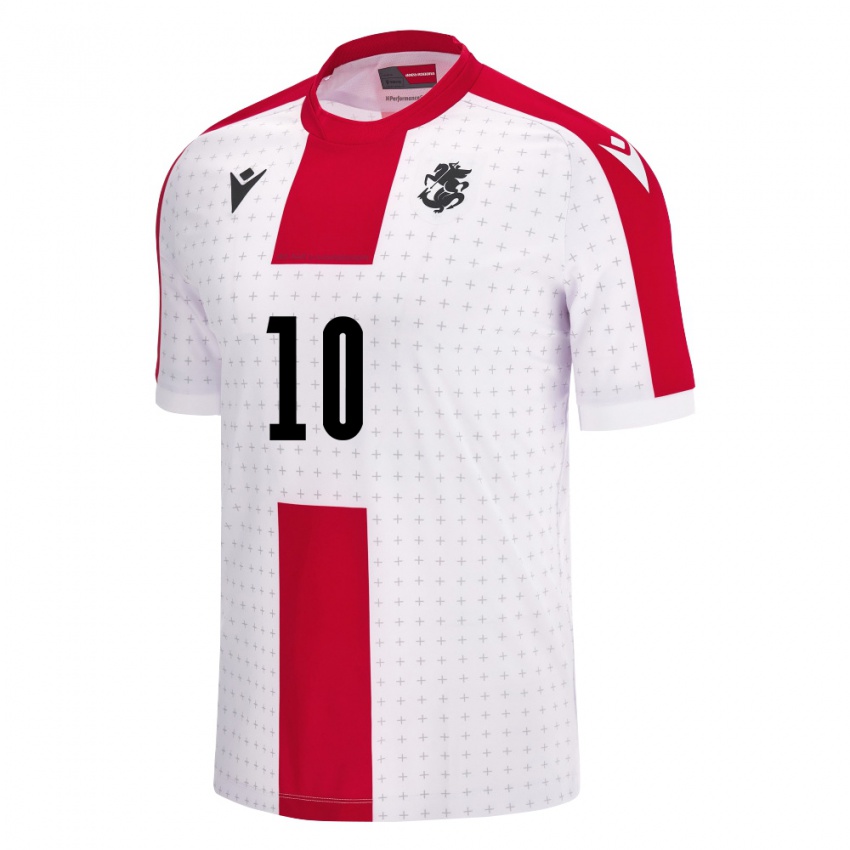 Criança Camisola Geórgia Giorgi Chachua #10 Branco Principal 24-26 Camisa Brasil