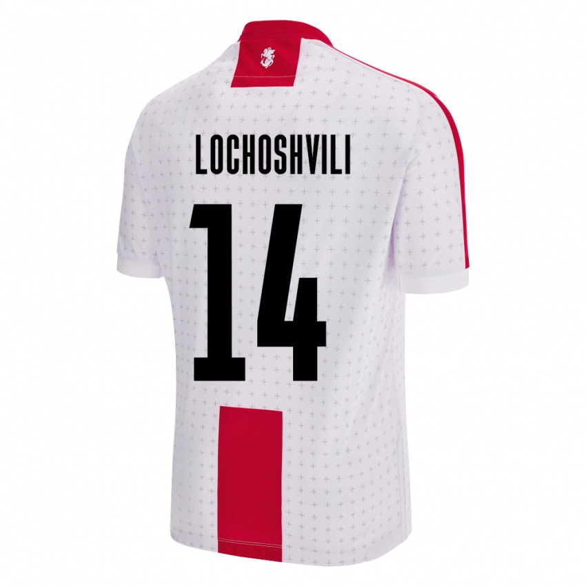 Criança Camisola Geórgia Luka Lochoshvili #14 Branco Principal 24-26 Camisa Brasil