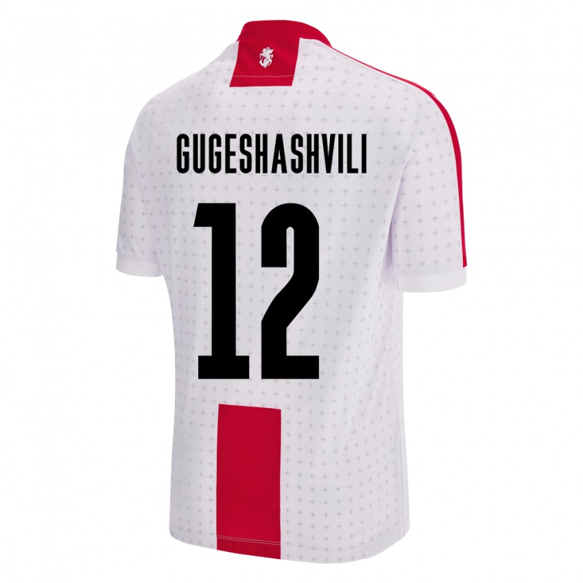 Criança Camisola Geórgia Luka Gugeshashvili #12 Branco Principal 24-26 Camisa Brasil