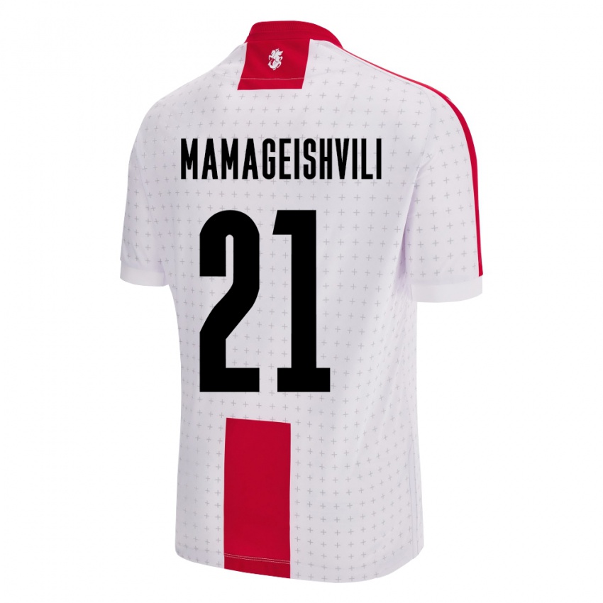 Criança Camisola Geórgia Otar Mamageishvili #21 Branco Principal 24-26 Camisa Brasil