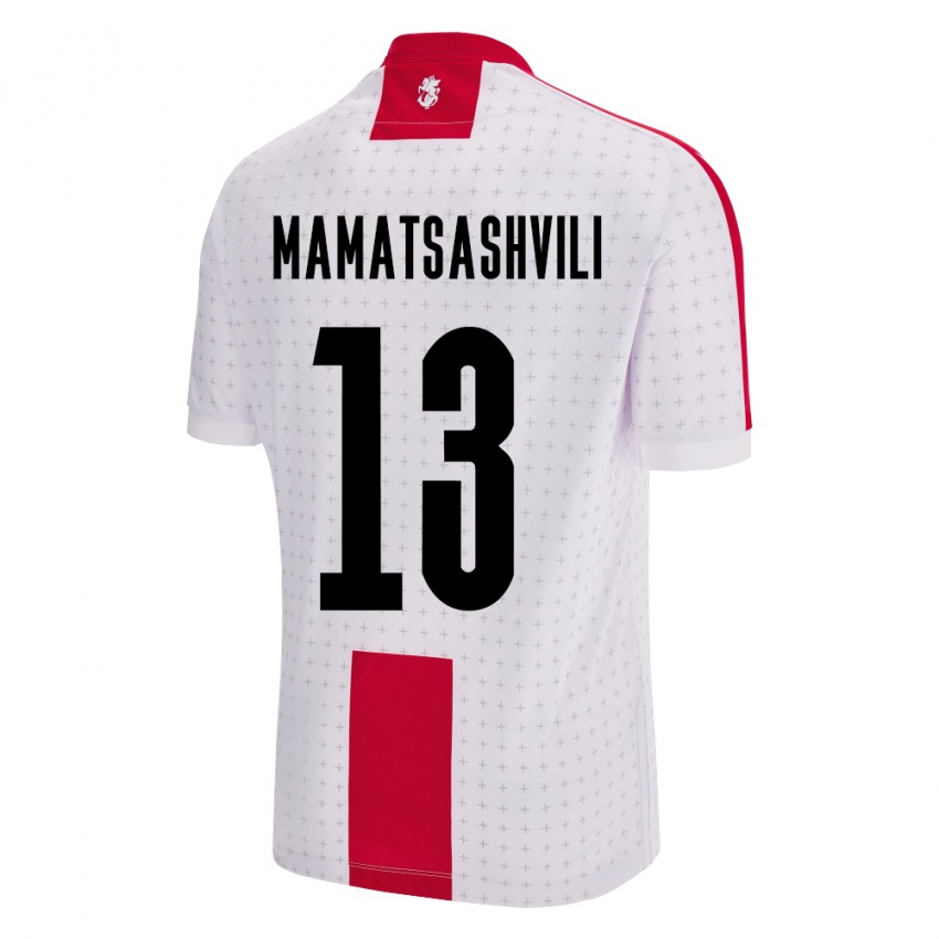 Criança Camisola Geórgia Saba Mamatsashvili #13 Branco Principal 24-26 Camisa Brasil