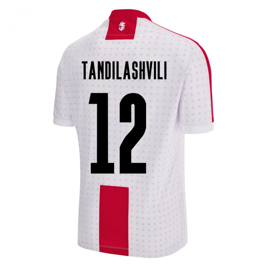 Criança Camisola Geórgia Levan Tandilashvili #12 Branco Principal 24-26 Camisa Brasil