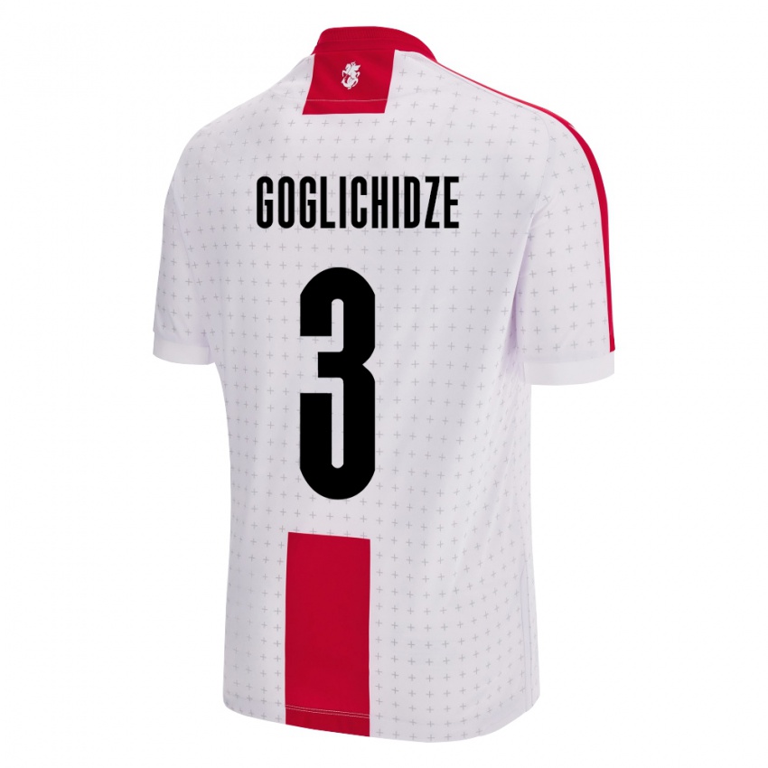 Criança Camisola Geórgia Saba Goglichidze #3 Branco Principal 24-26 Camisa Brasil