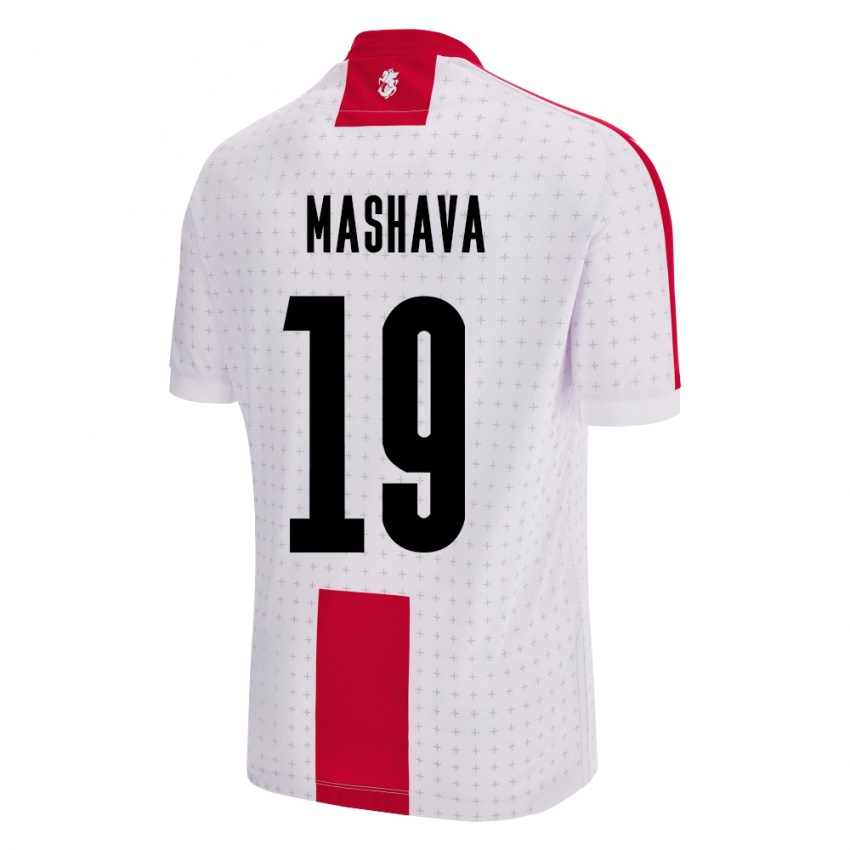 Criança Camisola Geórgia Avtandil Mashava #19 Branco Principal 24-26 Camisa Brasil