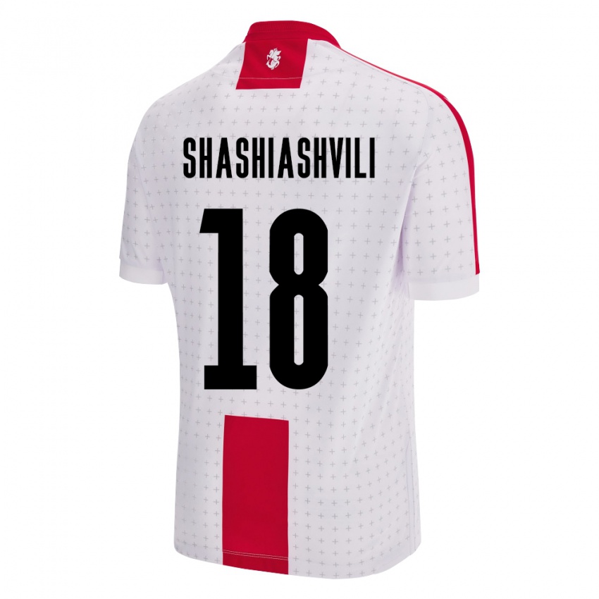 Criança Camisola Geórgia Luka Shashiashvili #18 Branco Principal 24-26 Camisa Brasil