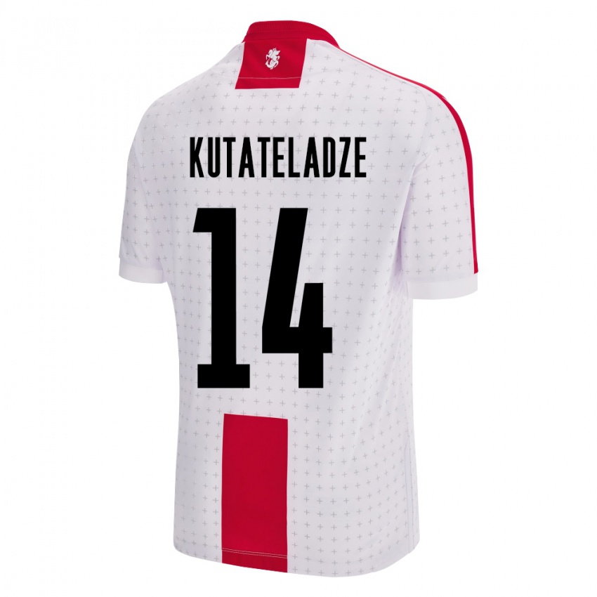 Criança Camisola Geórgia Alexandre Kutateladze #14 Branco Principal 24-26 Camisa Brasil