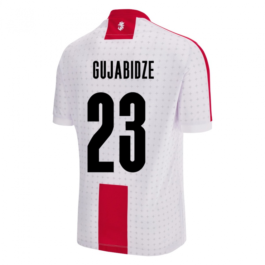 Criança Camisola Geórgia Nino Gujabidze #23 Branco Principal 24-26 Camisa Brasil