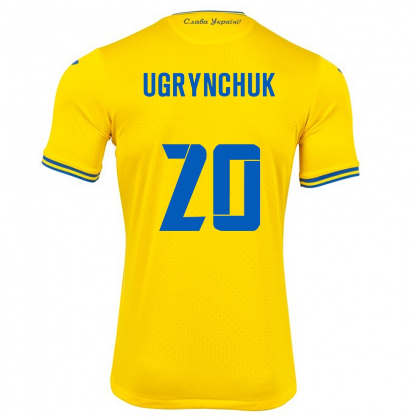 Criança Camisola Ucrânia Artem Ugrynchuk #20 Amarelo Principal 24-26 Camisa Brasil