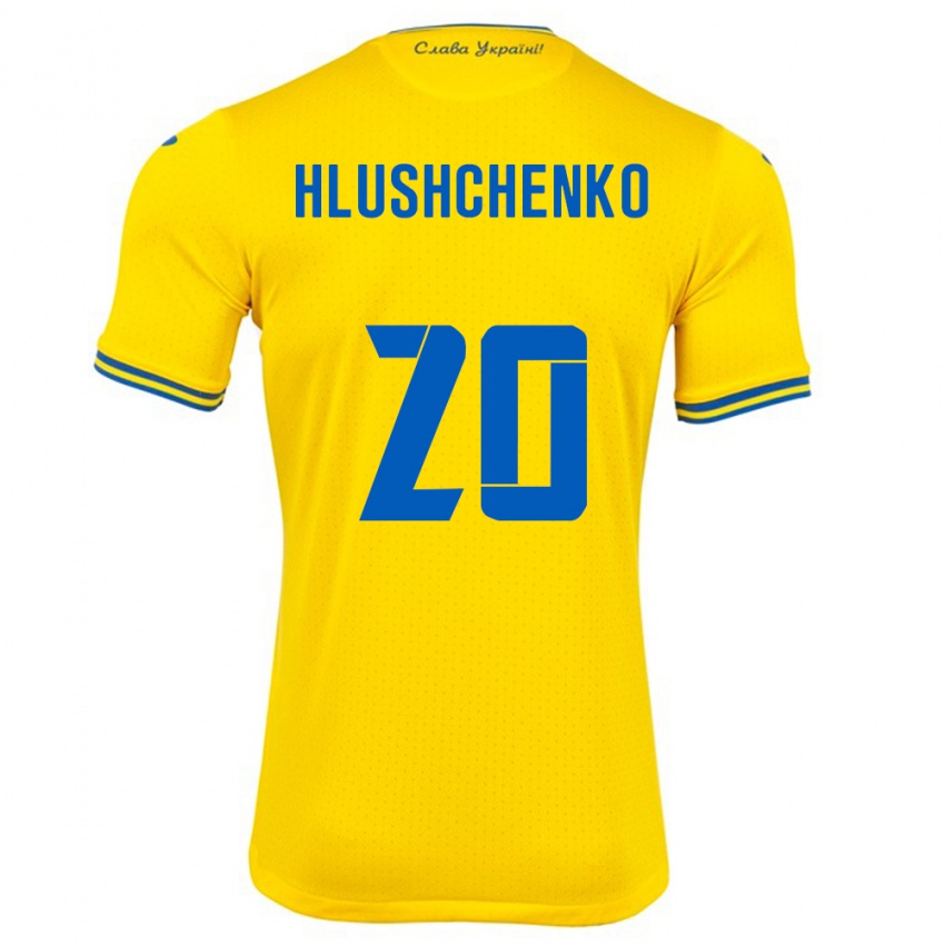 Criança Camisola Ucrânia Inna Hlushchenko #20 Amarelo Principal 24-26 Camisa Brasil