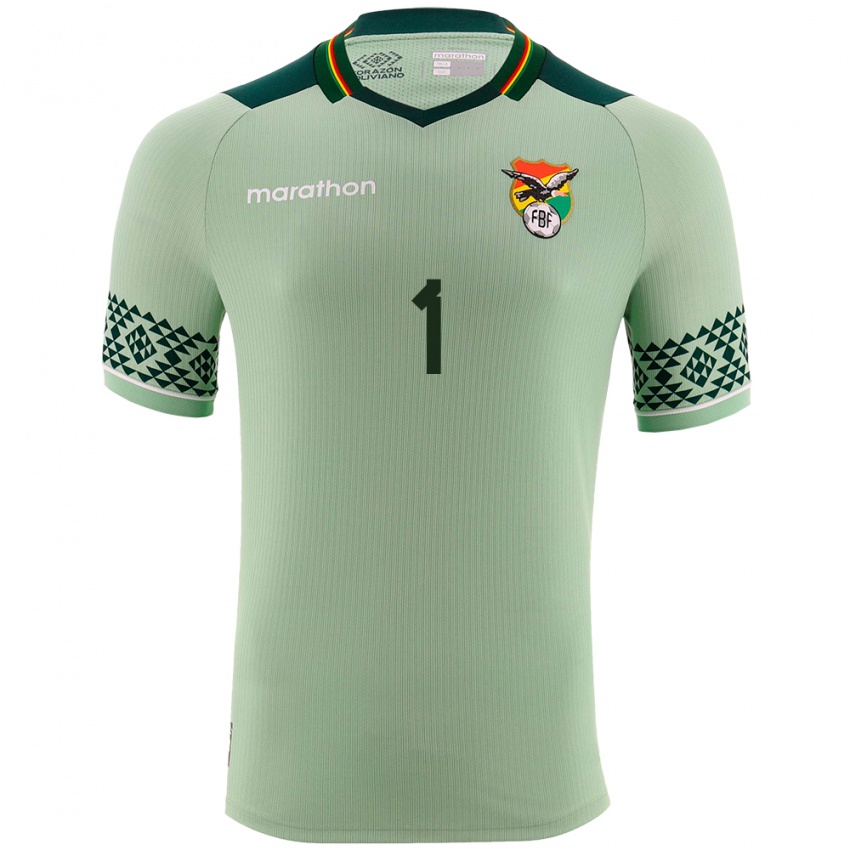 Criança Camisola Bolívia Victor De Souza #1 Luz Verde Principal 24-26 Camisa Brasil