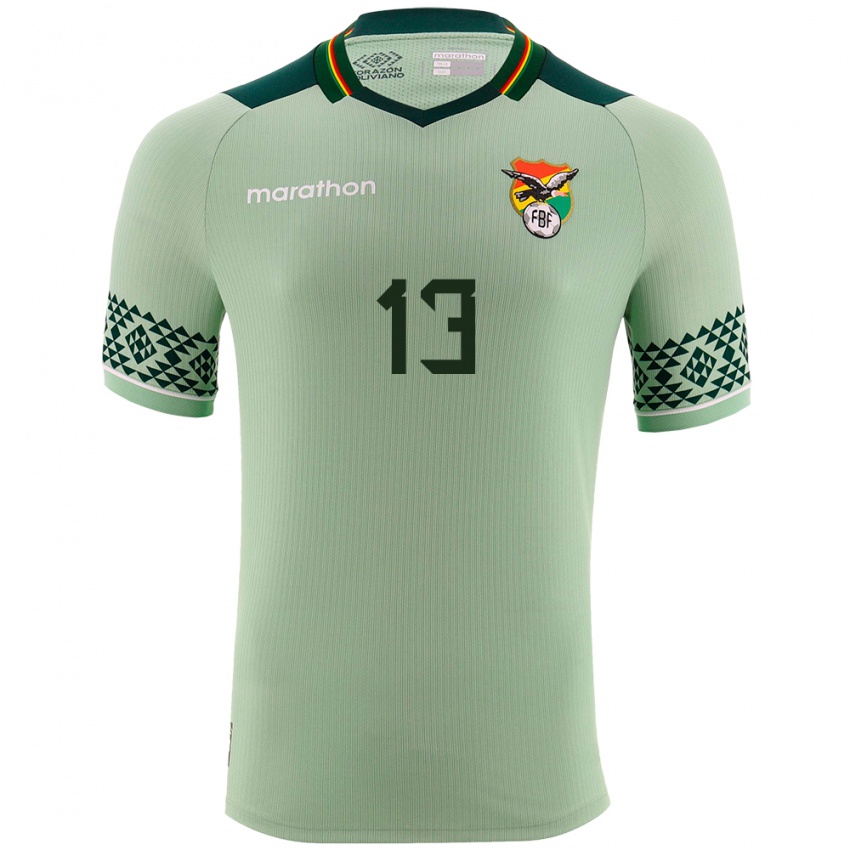 Criança Camisola Bolívia Lucas Chávez #13 Luz Verde Principal 24-26 Camisa Brasil