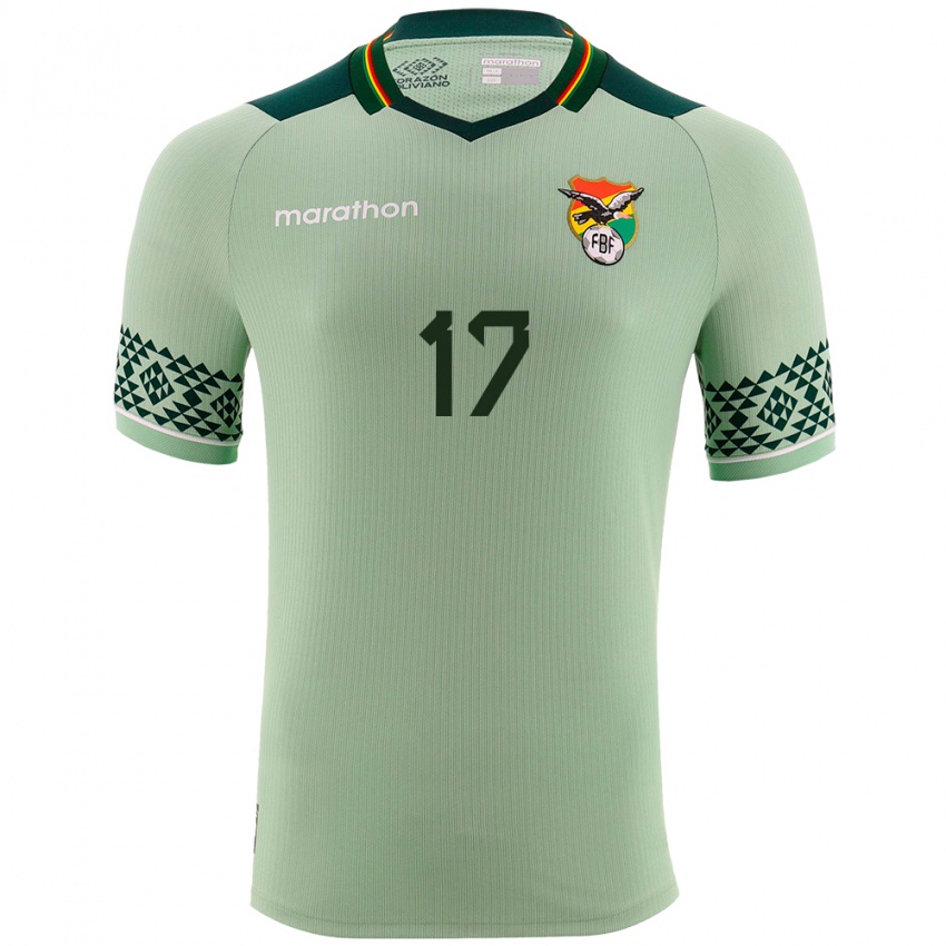 Criança Camisola Bolívia Bruno Méndez #17 Luz Verde Principal 24-26 Camisa Brasil