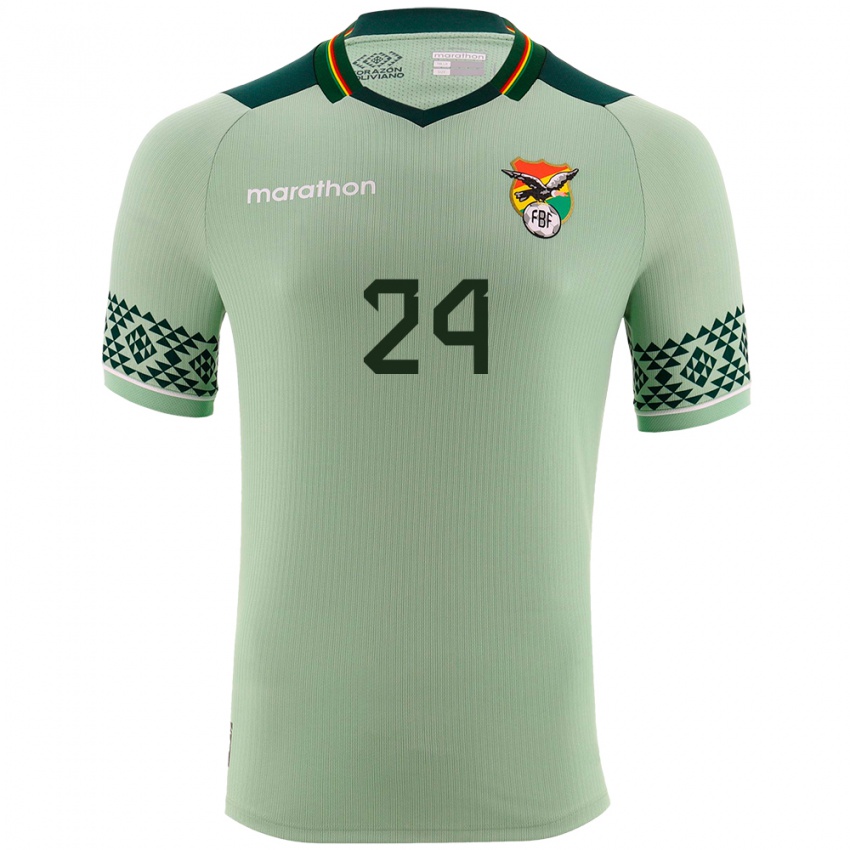 Criança Camisola Bolívia Marcelo Suárez #24 Luz Verde Principal 24-26 Camisa Brasil