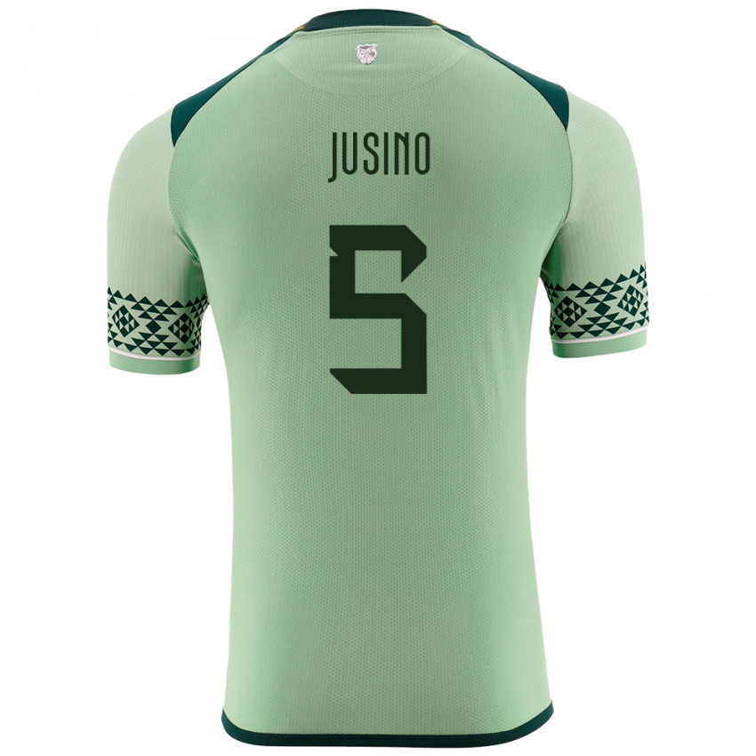 Criança Camisola Bolívia Adrián Jusino #5 Luz Verde Principal 24-26 Camisa Brasil