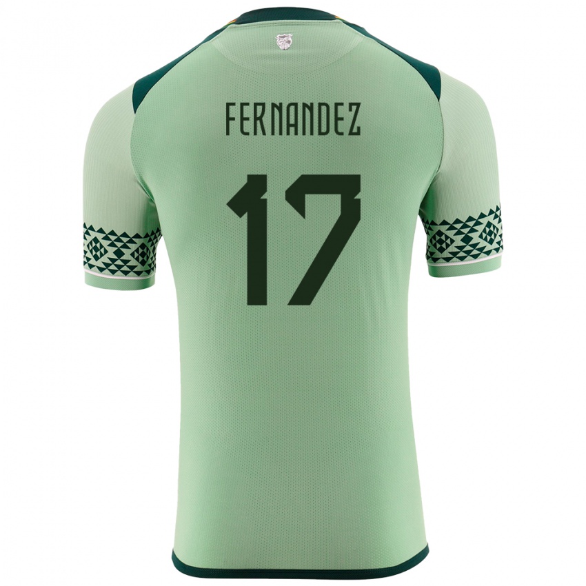 Criança Camisola Bolívia Roberto Fernández #17 Luz Verde Principal 24-26 Camisa Brasil