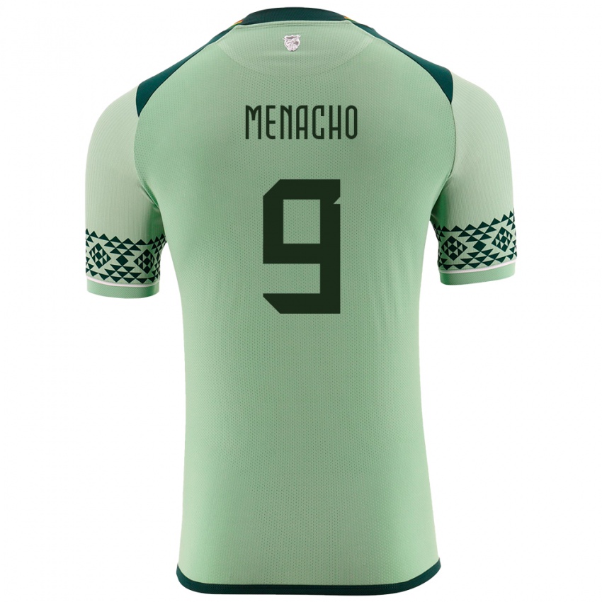 Criança Camisola Bolívia Cesar Menacho #9 Luz Verde Principal 24-26 Camisa Brasil