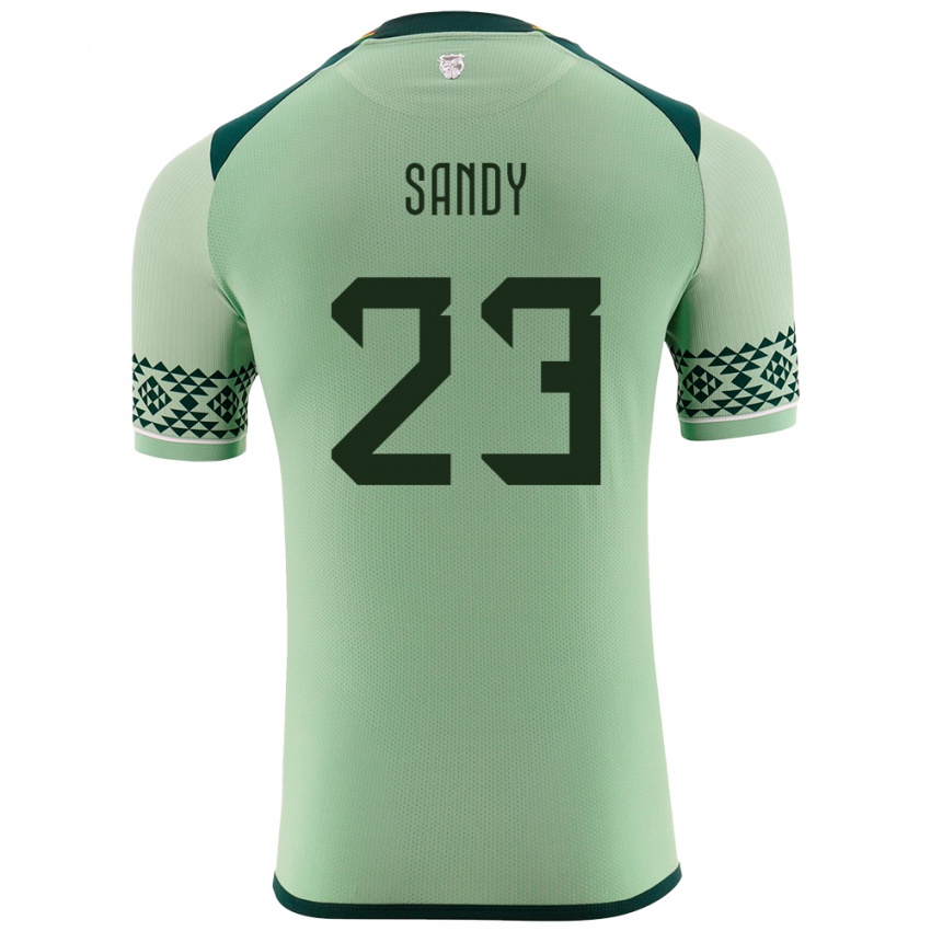 Criança Camisola Bolívia Daniel Sandy #23 Luz Verde Principal 24-26 Camisa Brasil