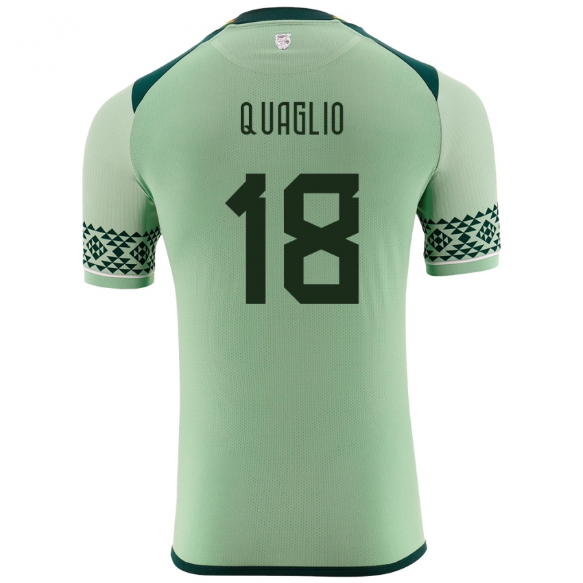 Criança Camisola Bolívia Fabricio Quaglio #18 Luz Verde Principal 24-26 Camisa Brasil