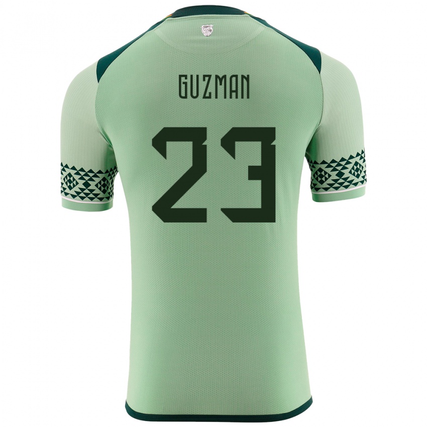 Criança Camisola Bolívia Leonardo Guzmán #23 Luz Verde Principal 24-26 Camisa Brasil