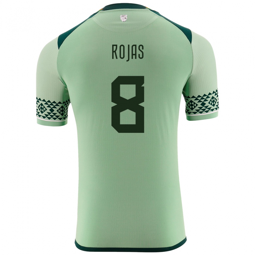 Criança Camisola Bolívia Jairo Rojas #8 Luz Verde Principal 24-26 Camisa Brasil