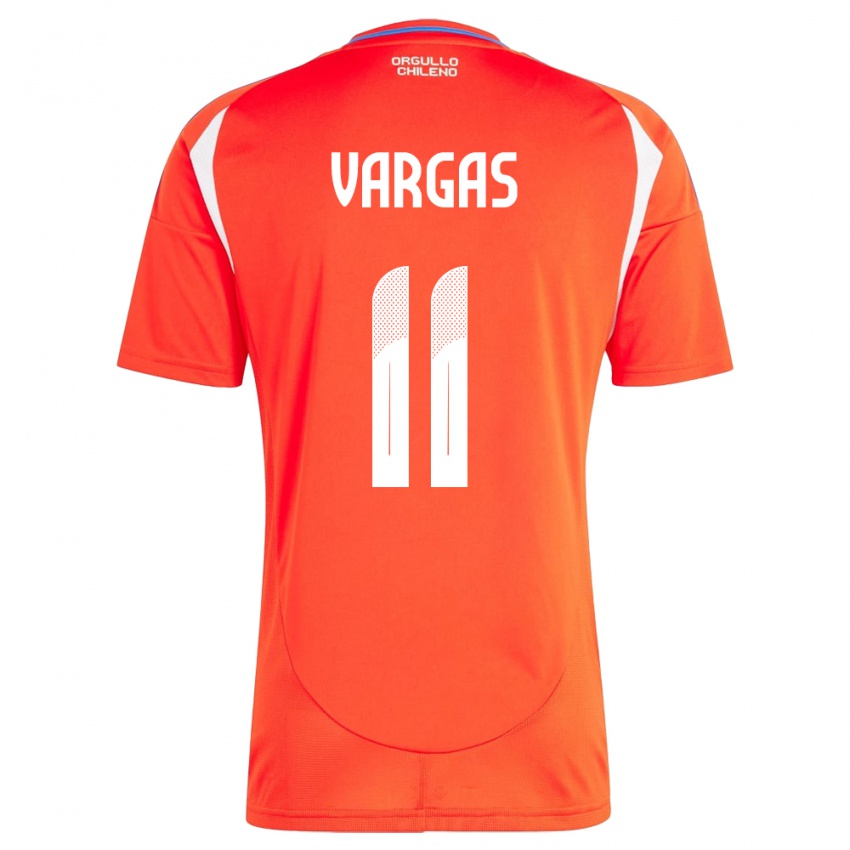 Criança Camisola Chile Eduardo Vargas #11 Vermelho Principal 24-26 Camisa Brasil